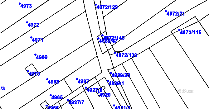 Parcela st. 4889/46 v KÚ Žabovřesky, Katastrální mapa