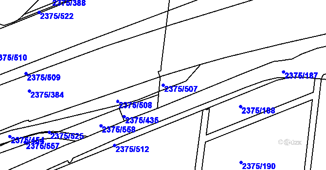 Parcela st. 2375/507 v KÚ Žabovřesky, Katastrální mapa