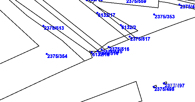 Parcela st. 2375/514 v KÚ Žabovřesky, Katastrální mapa