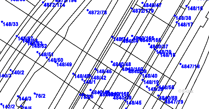Parcela st. 4872/181 v KÚ Žabovřesky, Katastrální mapa
