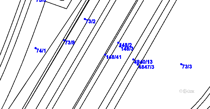 Parcela st. 148/41 v KÚ Žabovřesky, Katastrální mapa