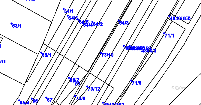 Parcela st. 73/10 v KÚ Žabovřesky, Katastrální mapa