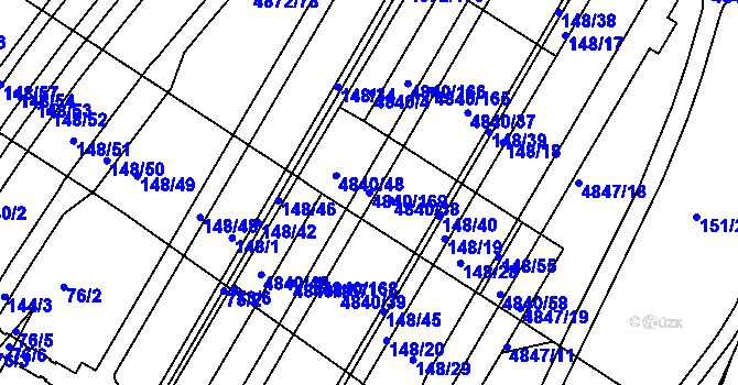 Parcela st. 4840/169 v KÚ Žabovřesky, Katastrální mapa