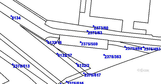 Parcela st. 2375/559 v KÚ Žabovřesky, Katastrální mapa