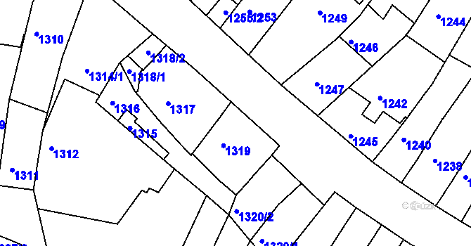 Parcela st. 770/3 v KÚ Jundrov, Katastrální mapa