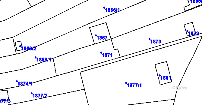 Parcela st. 1871 v KÚ Jundrov, Katastrální mapa