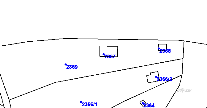 Parcela st. 2367 v KÚ Jundrov, Katastrální mapa