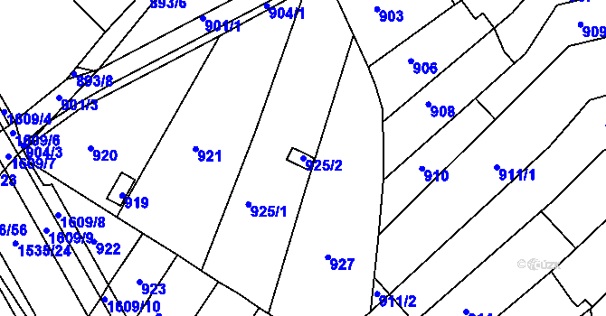 Parcela st. 925/2 v KÚ Komín, Katastrální mapa