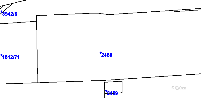 Parcela st. 2460 v KÚ Komín, Katastrální mapa