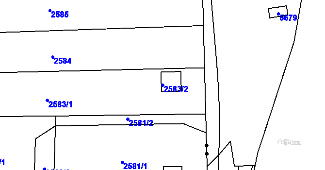 Parcela st. 2583/2 v KÚ Komín, Katastrální mapa