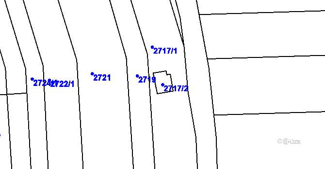 Parcela st. 2717/2 v KÚ Komín, Katastrální mapa
