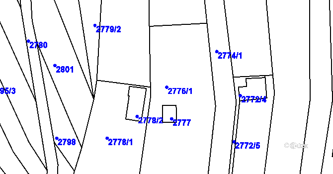 Parcela st. 2776/1 v KÚ Komín, Katastrální mapa