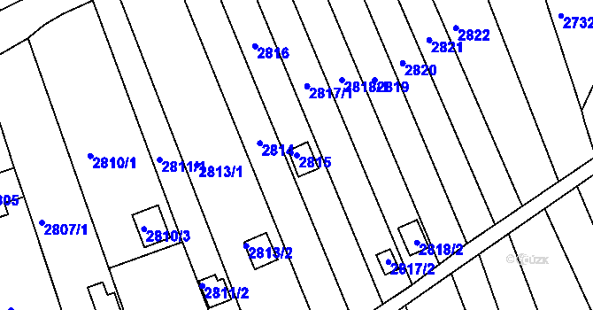 Parcela st. 2815 v KÚ Komín, Katastrální mapa