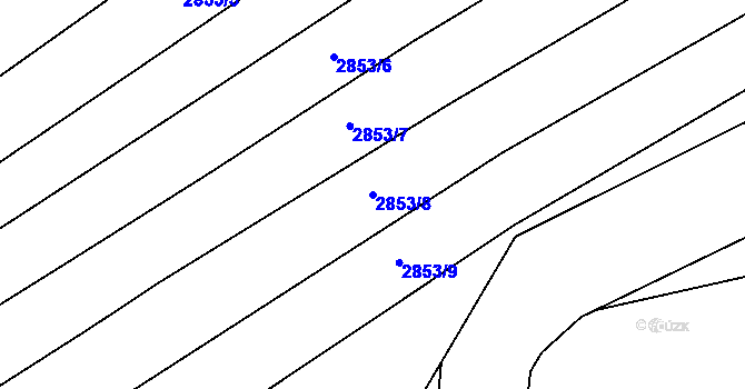 Parcela st. 2853/8 v KÚ Komín, Katastrální mapa