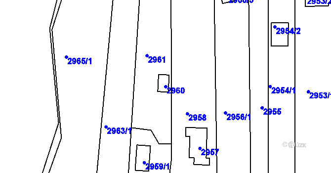 Parcela st. 2960 v KÚ Komín, Katastrální mapa