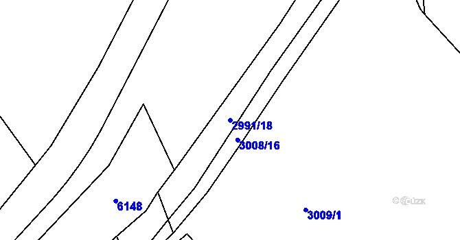 Parcela st. 2991/18 v KÚ Komín, Katastrální mapa