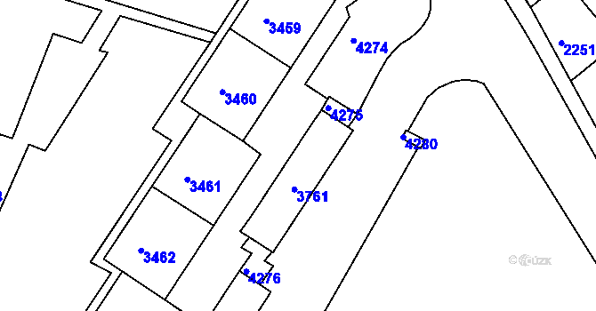 Parcela st. 3763 v KÚ Komín, Katastrální mapa
