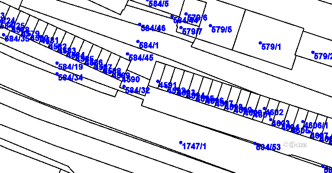 Parcela st. 4592 v KÚ Komín, Katastrální mapa
