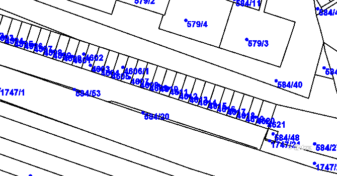 Parcela st. 4611 v KÚ Komín, Katastrální mapa