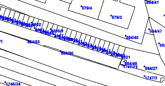 Parcela st. 4613 v KÚ Komín, Katastrální mapa