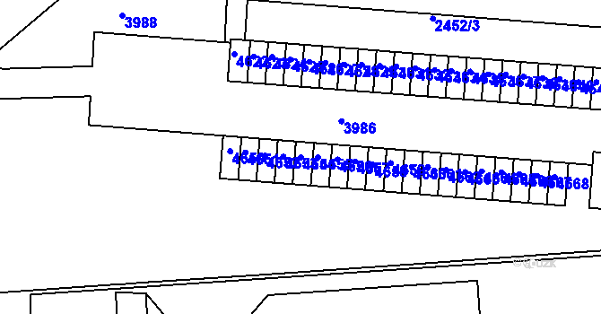 Parcela st. 4654 v KÚ Komín, Katastrální mapa