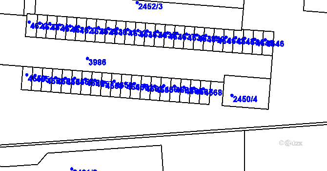 Parcela st. 4664 v KÚ Komín, Katastrální mapa