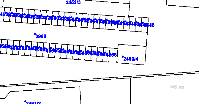Parcela st. 4667 v KÚ Komín, Katastrální mapa