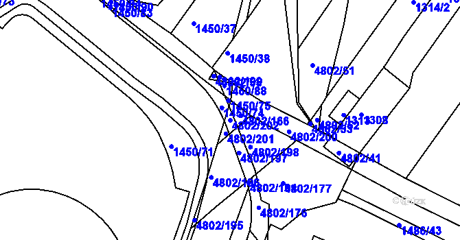 Parcela st. 4802/202 v KÚ Komín, Katastrální mapa