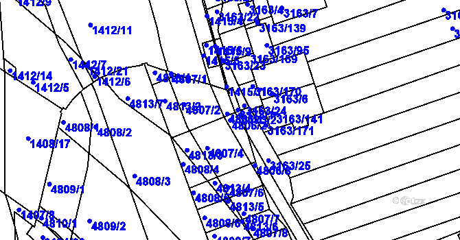 Parcela st. 4806/2 v KÚ Komín, Katastrální mapa