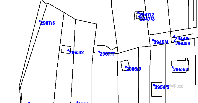 Parcela st. 2967/7 v KÚ Komín, Katastrální mapa