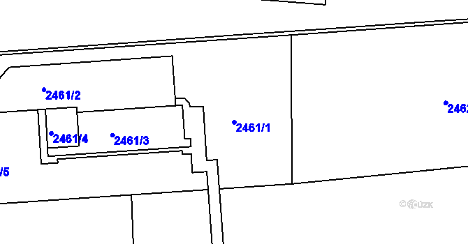 Parcela st. 2461/1 v KÚ Komín, Katastrální mapa