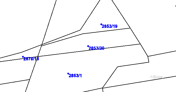 Parcela st. 2853/20 v KÚ Komín, Katastrální mapa