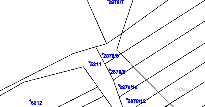 Parcela st. 2878/6 v KÚ Komín, Katastrální mapa