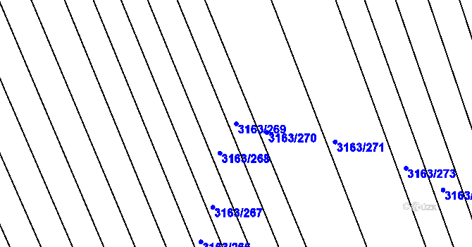 Parcela st. 3163/269 v KÚ Komín, Katastrální mapa