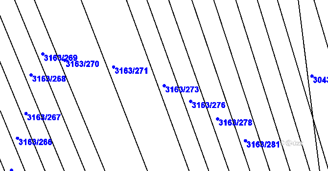 Parcela st. 3163/273 v KÚ Komín, Katastrální mapa