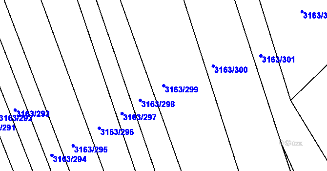 Parcela st. 3163/299 v KÚ Komín, Katastrální mapa