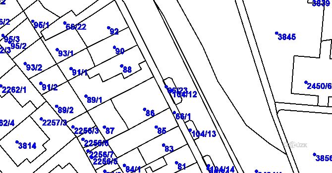 Parcela st. 66/23 v KÚ Komín, Katastrální mapa