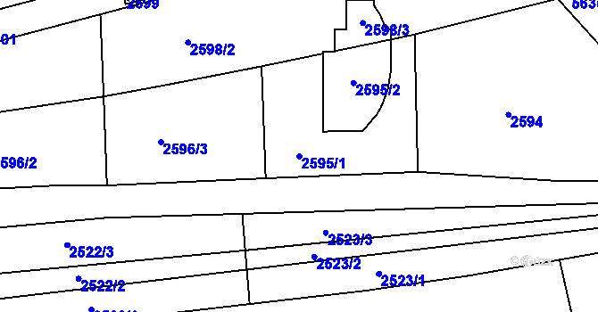 Parcela st. 2595/1 v KÚ Komín, Katastrální mapa