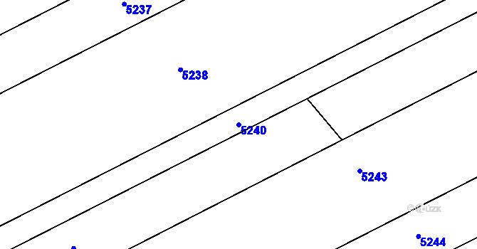 Parcela st. 5240 v KÚ Komín, Katastrální mapa