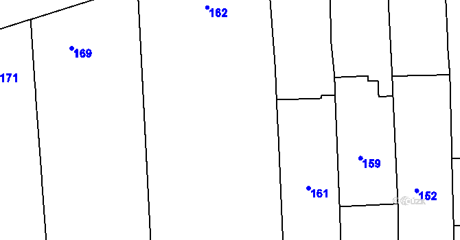 Parcela st. 163 v KÚ Zábrdovice, Katastrální mapa
