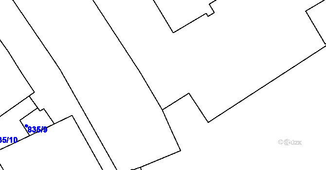 Parcela st. 829/2 v KÚ Zábrdovice, Katastrální mapa