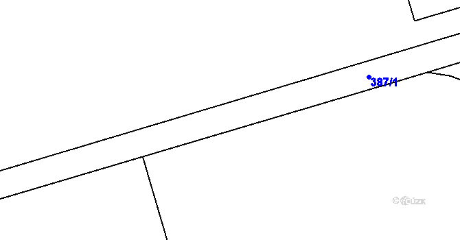 Parcela st. 387 v KÚ Černá Pole, Katastrální mapa