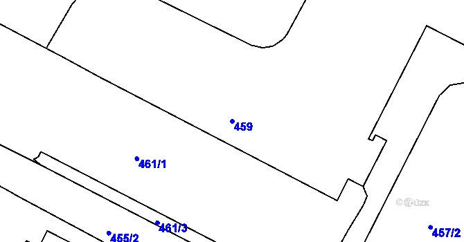 Parcela st. 459 v KÚ Černá Pole, Katastrální mapa