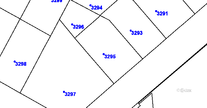 Parcela st. 3295 v KÚ Černá Pole, Katastrální mapa