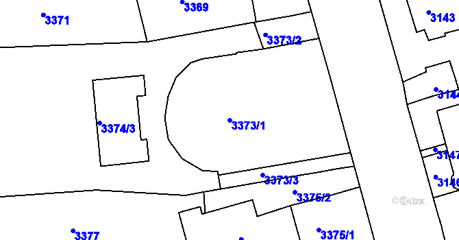 Parcela st. 3373/1 v KÚ Černá Pole, Katastrální mapa