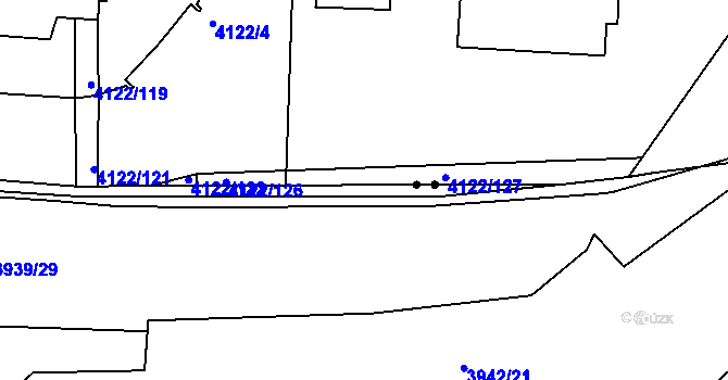Parcela st. 3942/18 v KÚ Černá Pole, Katastrální mapa