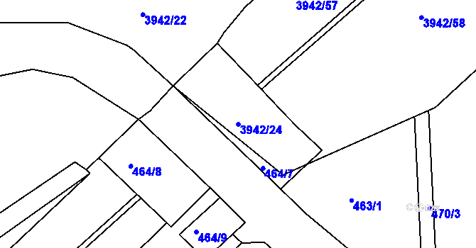 Parcela st. 3942/24 v KÚ Černá Pole, Katastrální mapa