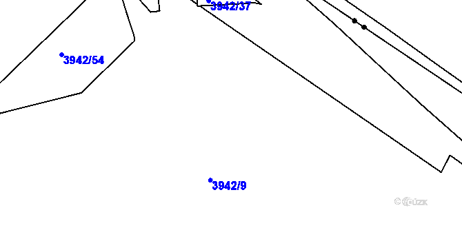 Parcela st. 3942/36 v KÚ Černá Pole, Katastrální mapa