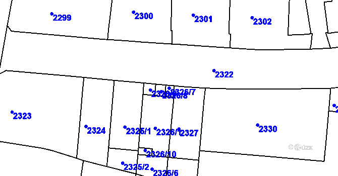 Parcela st. 2326/7 v KÚ Černá Pole, Katastrální mapa