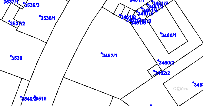 Parcela st. 3462/1 v KÚ Černá Pole, Katastrální mapa